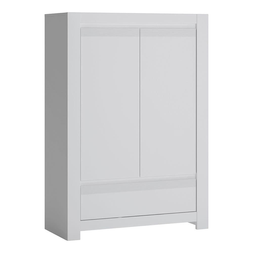 Alita 2 Door 1 Drawer Cabinet in Alpine White